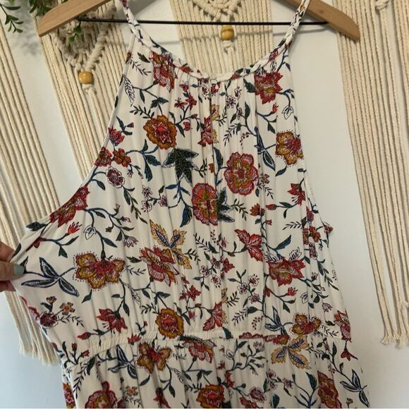OLD NAVY Waist Defined Braided Strap Floral Maxi Dress White 3X Plus - Picture 8 of 14